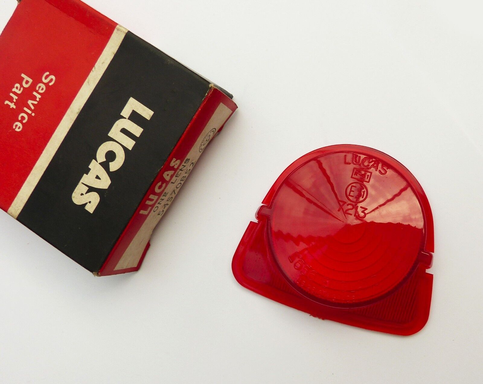 Genuine New Old Stock (NOS) Lucas L656 Red Lens for BMC Austin Morris J4