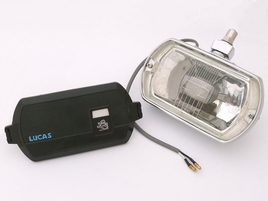 Lucas LR8 New Chrome 12V Square Spot Light / Spot Lamp & Removable Cover, LDB306