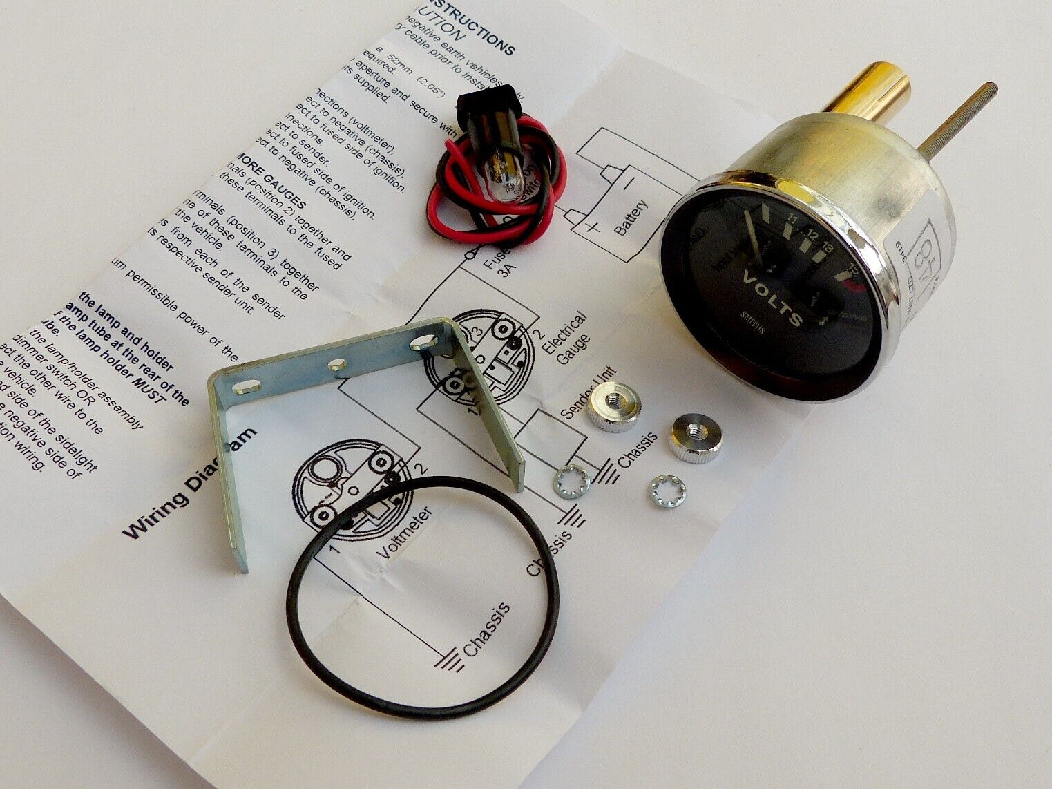 Smiths ABV2213-00 Voltmeter Gauge for Triumph TR6 Stag Dolomite 2.5Pi Mk2 159605