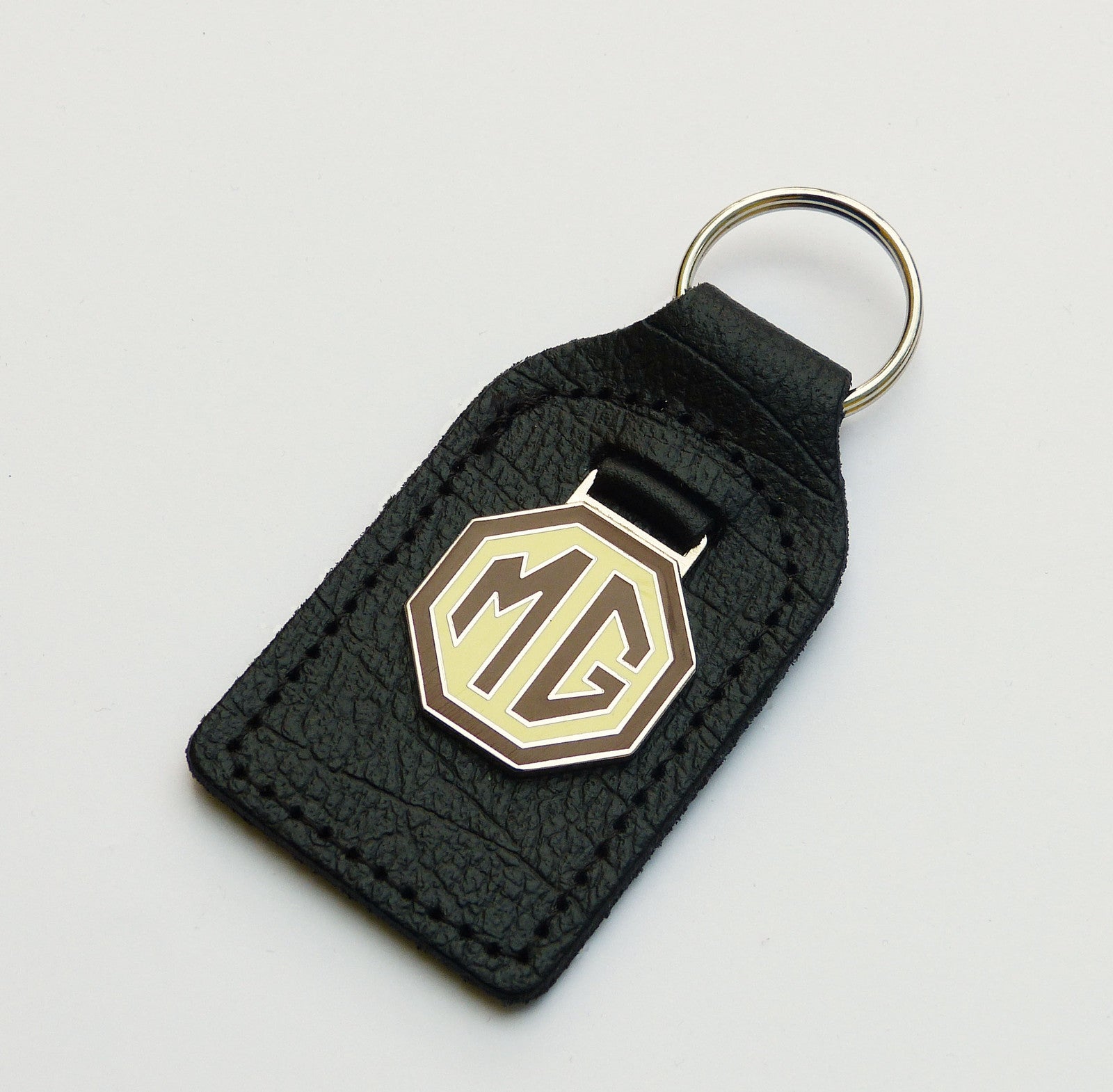 MG Enamel & Chrome Key Fob, for Midget, MGA, MGC, MGB GT, Midget, MGF, MGTF etc