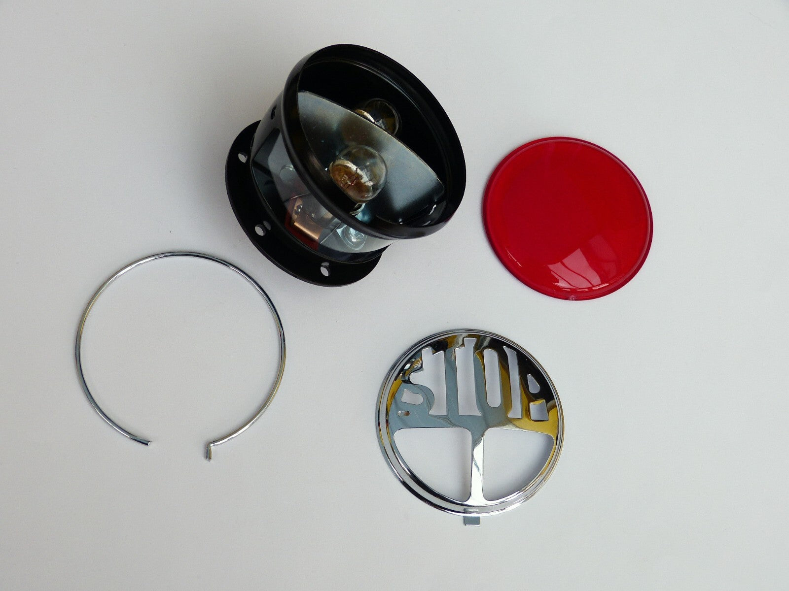 Miller Vincent / Velo Type Motorcycle Rear Red Stop Tail & Number Plate Light