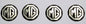 Set of 4 MGB Rostyle Wheel Centre Silver & Black Metal Badges, MG part AHH9268