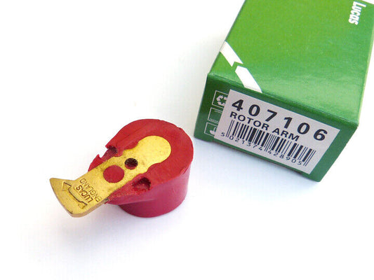 Lucas 25D6 22D6 Red Rotor Arm 407106, for 6 Cylinder Distributors, DM6 DX6A DZ6A
