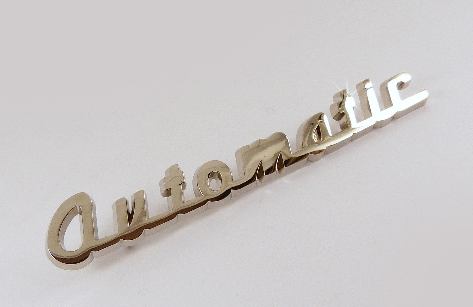 Classic Austin Mini Automatic Chrome Cast Metal Script Badge, BMC part ...