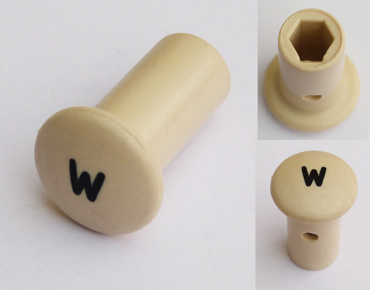 Classic Car "W" Wiper Cream Knob for Morgan Alvis Morris Wolseley, 316393