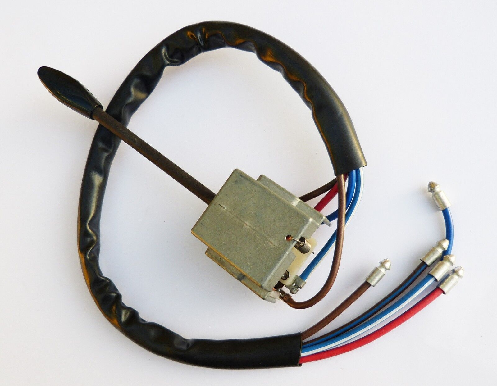 3 Position RHD Light & Flasher Switch with Black Arm, Triumph TR4 TR5 TR6 142579