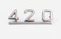 Jaguar 420 Chrome Script Boot Lid Badge / Motif, Jaguar part BD29947