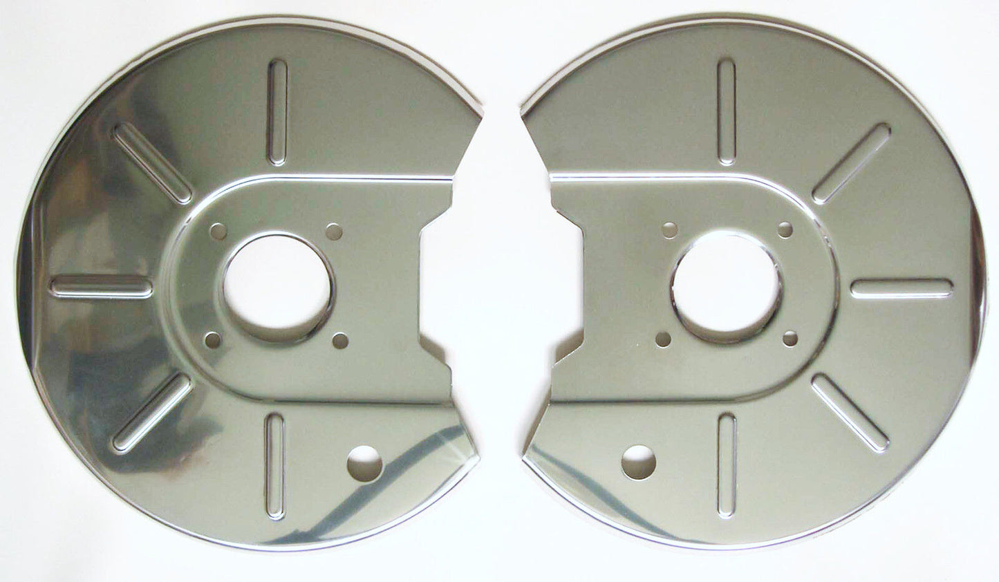 MGB Pair Stainless Steel Disc Brake Covers, MG parts BTB412 & BTB413