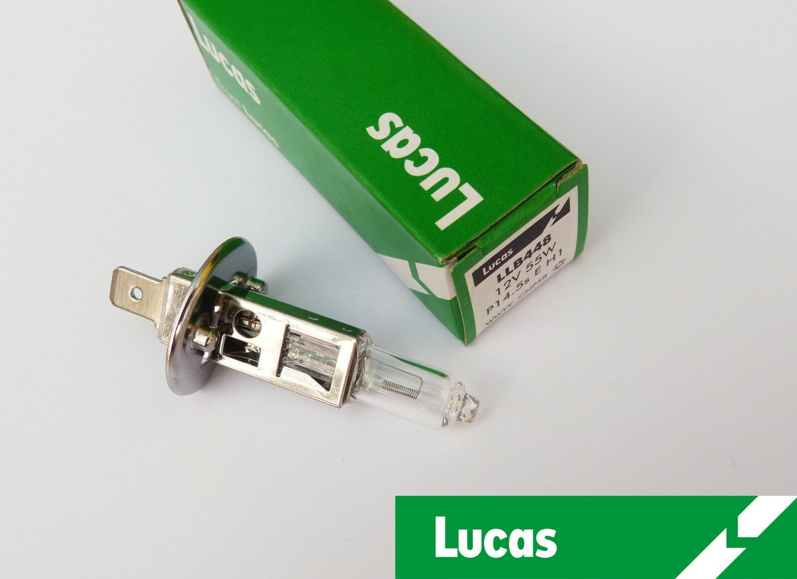 Lucas LLB448 H1 12V 55 Watt Quartz Halogen Spot & Fog Light Bulb P14.5s, GLB448