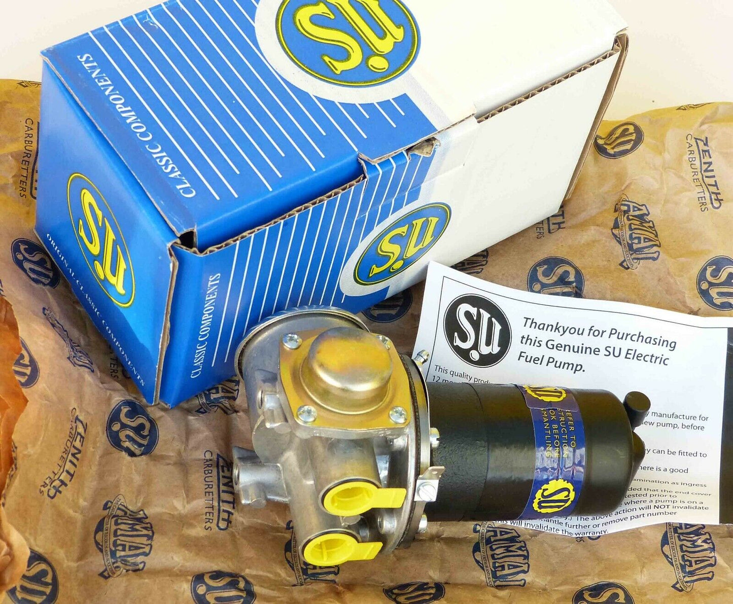 SU AZX1308 Genuine Burlen 12V Fuel Pump for Austin Healey Jaguar E Type Mk2 XJS