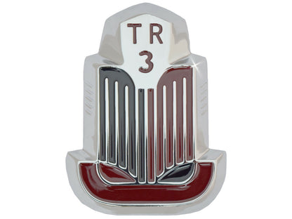 Triumph TR3A Red & Black Enamel and Chrome Shield Badge / Medallion, 606422