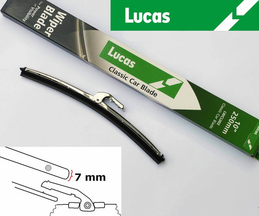 Lucas LWCL002 Stainless Steel Wiper Blade 10" 7mm Bayonet, For MGB & GT, GWB141