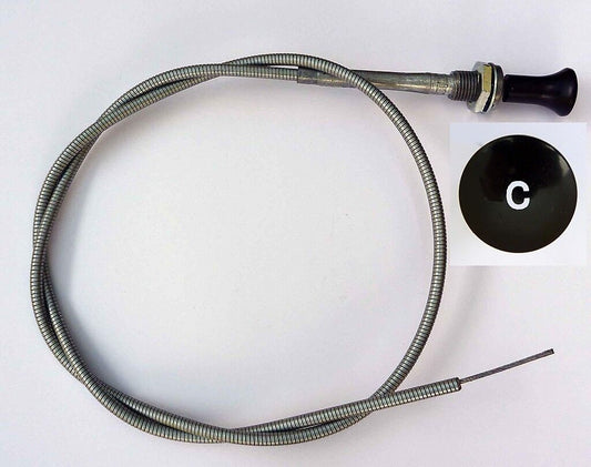 MGA Left Hand Drive Choke Cable, MG part AHH5336
