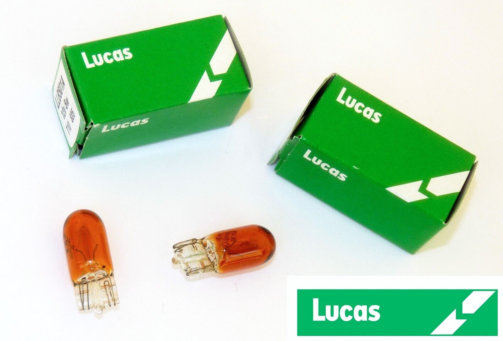 Lucas 12V 5W Pair of Amber Classic Car Repeater Lamps / Bulbs LLB501A