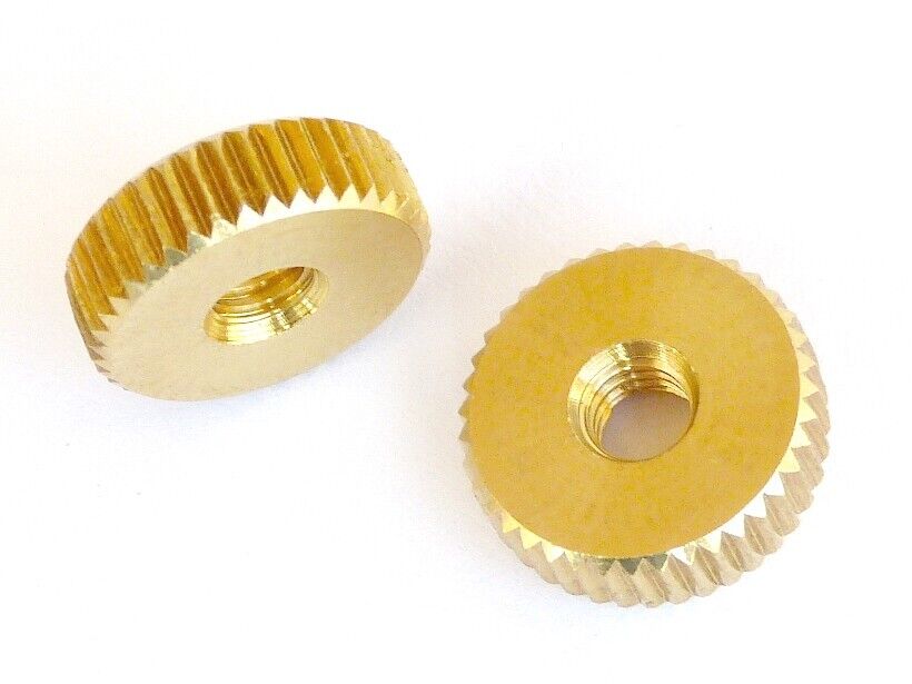 Smiths / British Jaeger Instrument Gauge Pair of Knurled 3BA Brass Nuts 17H1304B