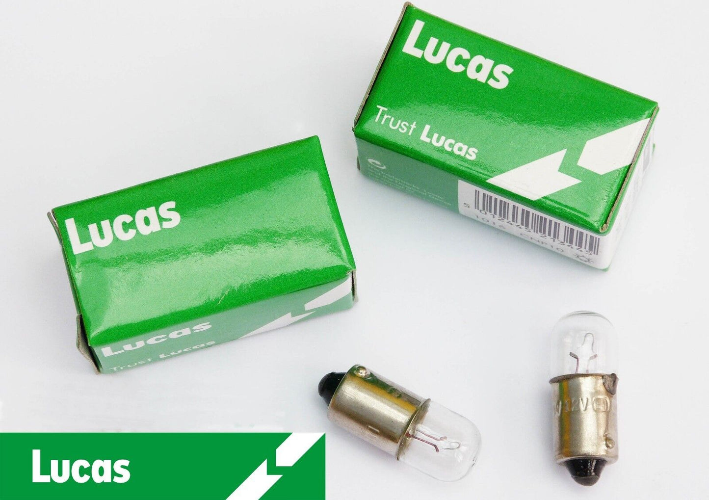 Lucas 12V 4W Pair Clear Bayonet Side Lamp Bulbs LLB233, GLB233, Ba9s Base
