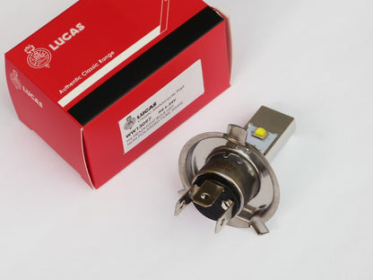 Classic Car /Motorcycle Lucas H4 P43T Pure White LED Bulb 6V to 24V