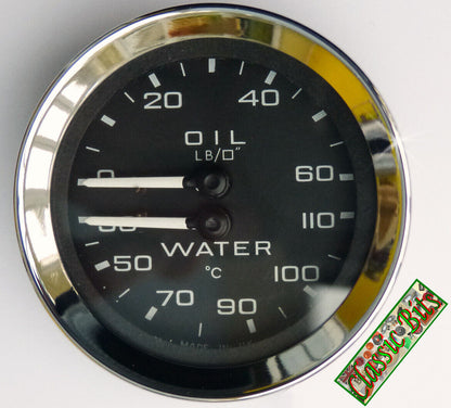 Genuine Smiths Lotus Elan Oil Pressure & Water Temperature Dual Gauge, GD1301/23