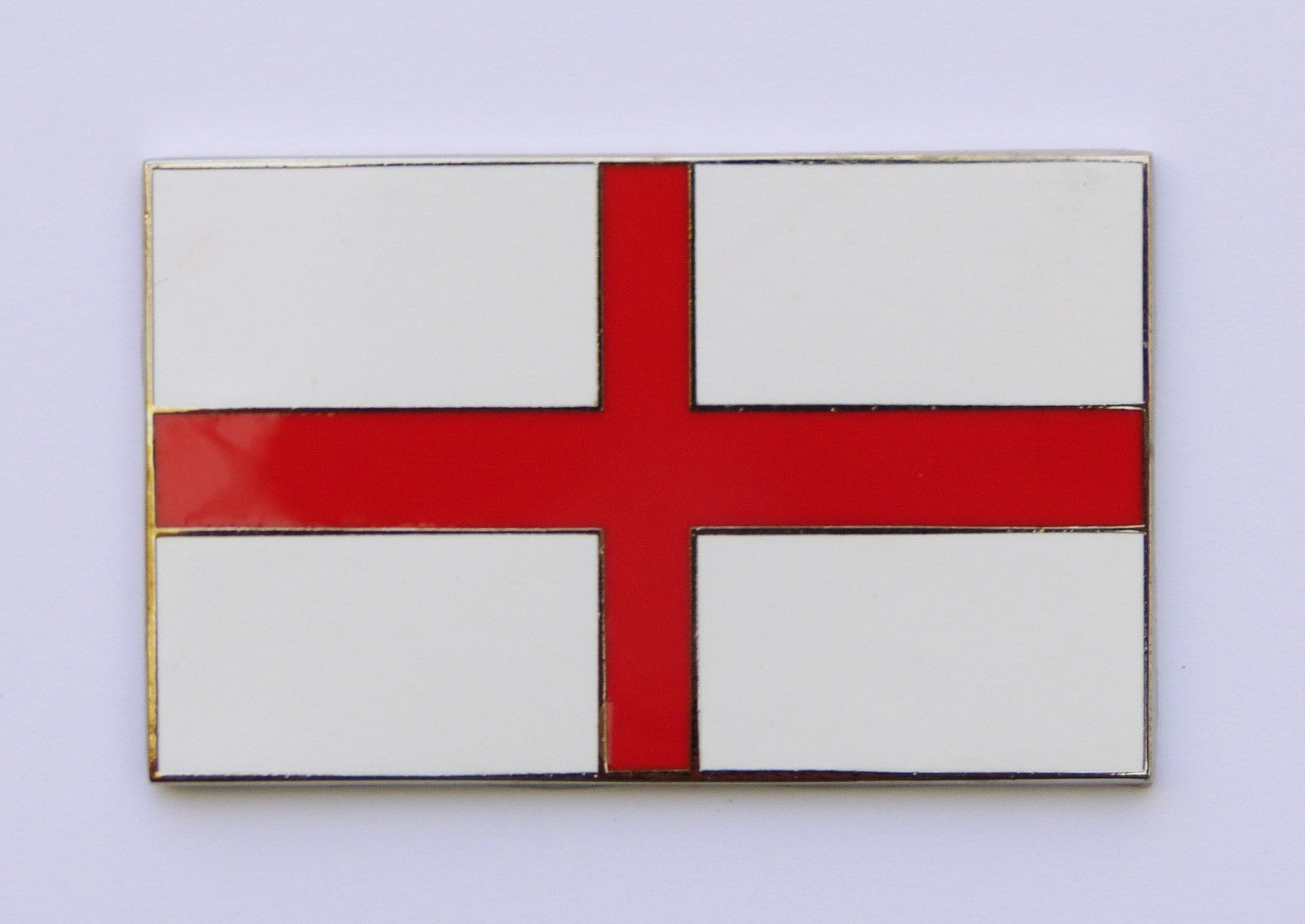 Enamel & Chrome Self Adhesive Classic Car, St George Cross England Flag Badge