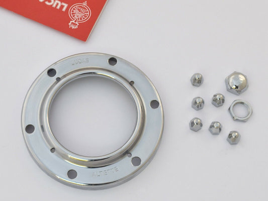 Genuine Lucas Altette Vintage Horn Chrome Rim & Nut for Classic Car & Motorcycle