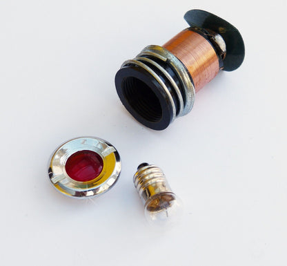 Vintage Lucas WL3/1 Red Warning Lamp, 2H2838, MG TC TD Sunbeam S7 & S8, 38029
