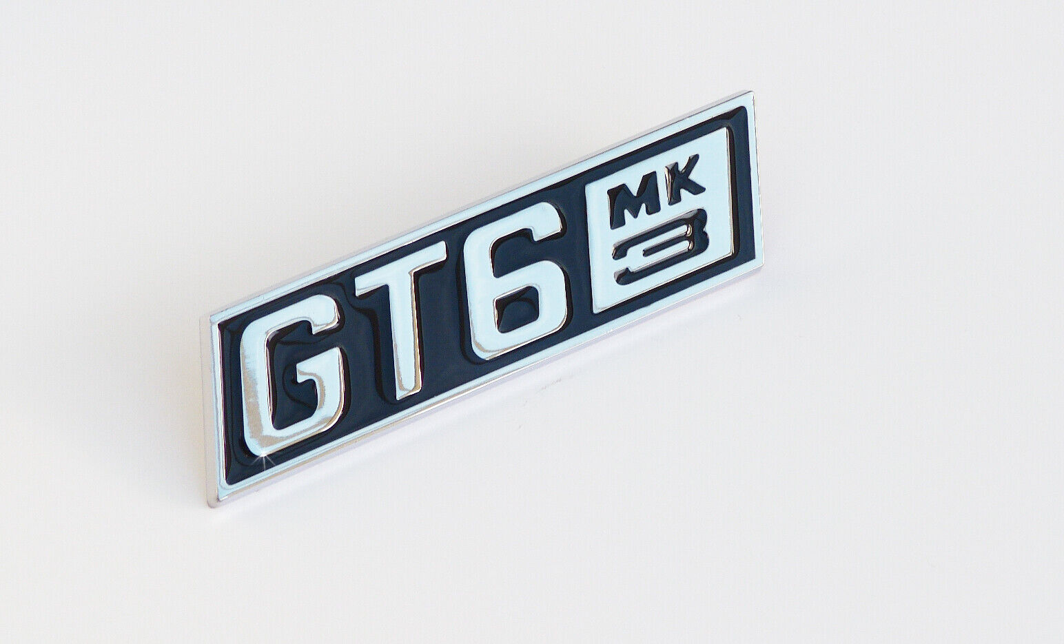 Triumph GT6 Mk 3 High Quality Chrome & Black Front Bonnet Badge, Triumph 624737