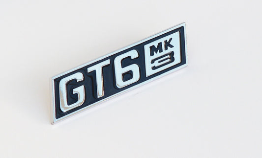 Triumph GT6 Mk 3 High Quality Chrome & Black Front Bonnet Badge, Triumph 624737
