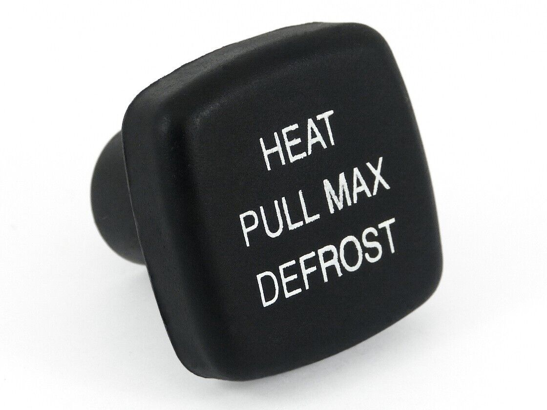 Triumph 725372 TR6 Water Valve "HEAT PULL MAX DEFROST" Written Type Black Knob