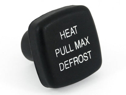 Triumph 725372 TR6 Water Valve "HEAT PULL MAX DEFROST" Written Type Black Knob