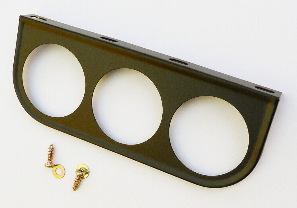 Classic Car 52mm 2¼" Black Metal Under Dash Triple Fixing Bracket, Smiths Gauges