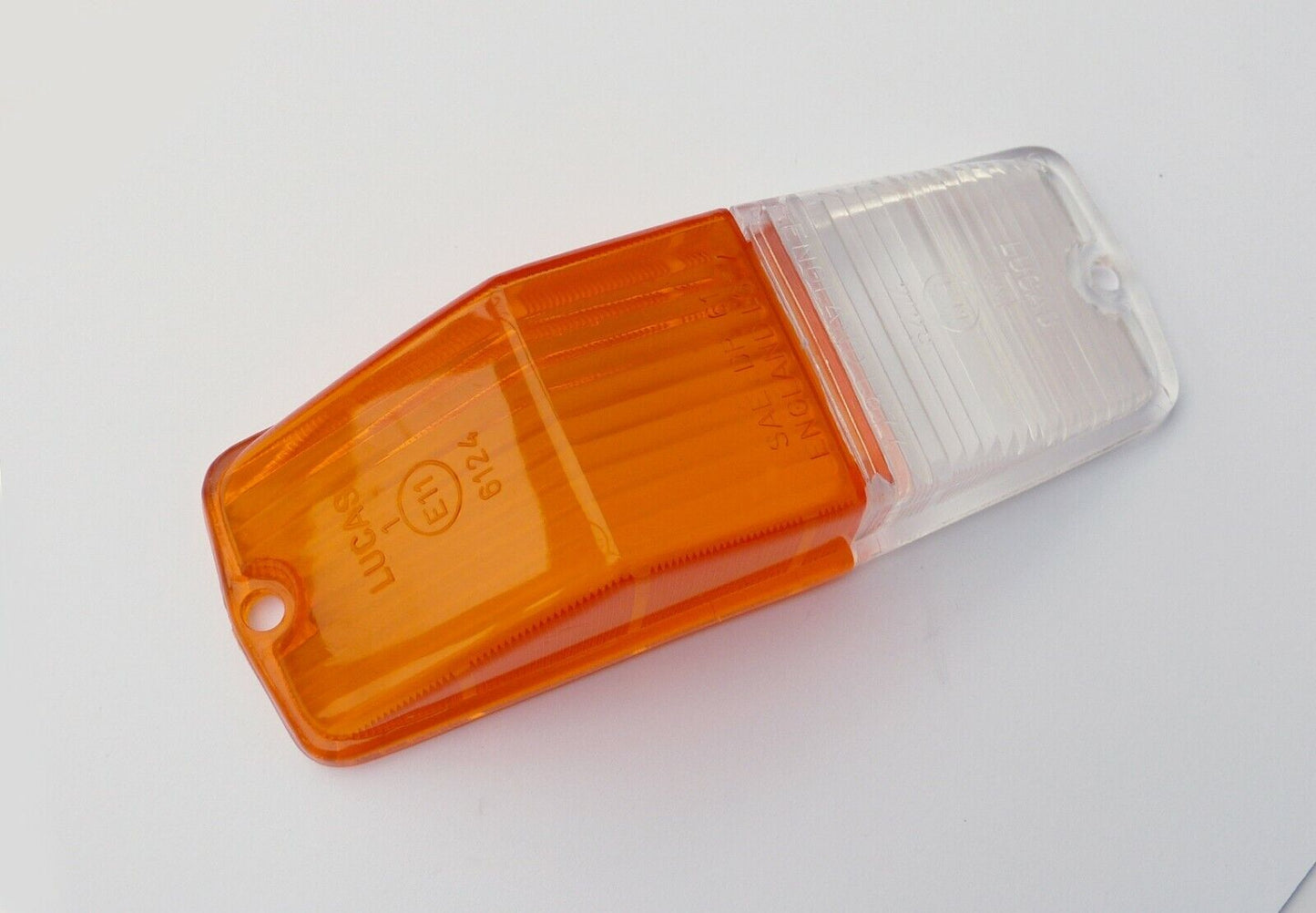 Lucas L677 Amber & Clear Lens for Spitfire, MGB MGBGT, Triumph, 516306, 516308