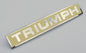 Triumph TR5 TR250 GT6 OEM Concourse Cream & Chrome Rear Boot Badge, 622260