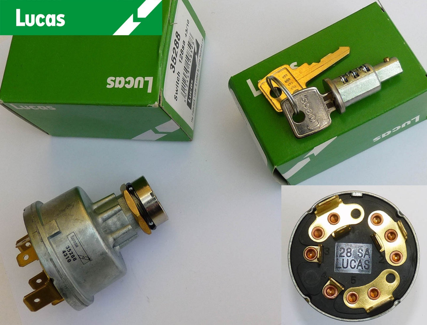 Lucas 35288 Heavy Duty Ignition Switch 128SA, Land Rover Defender 3, Lister etc