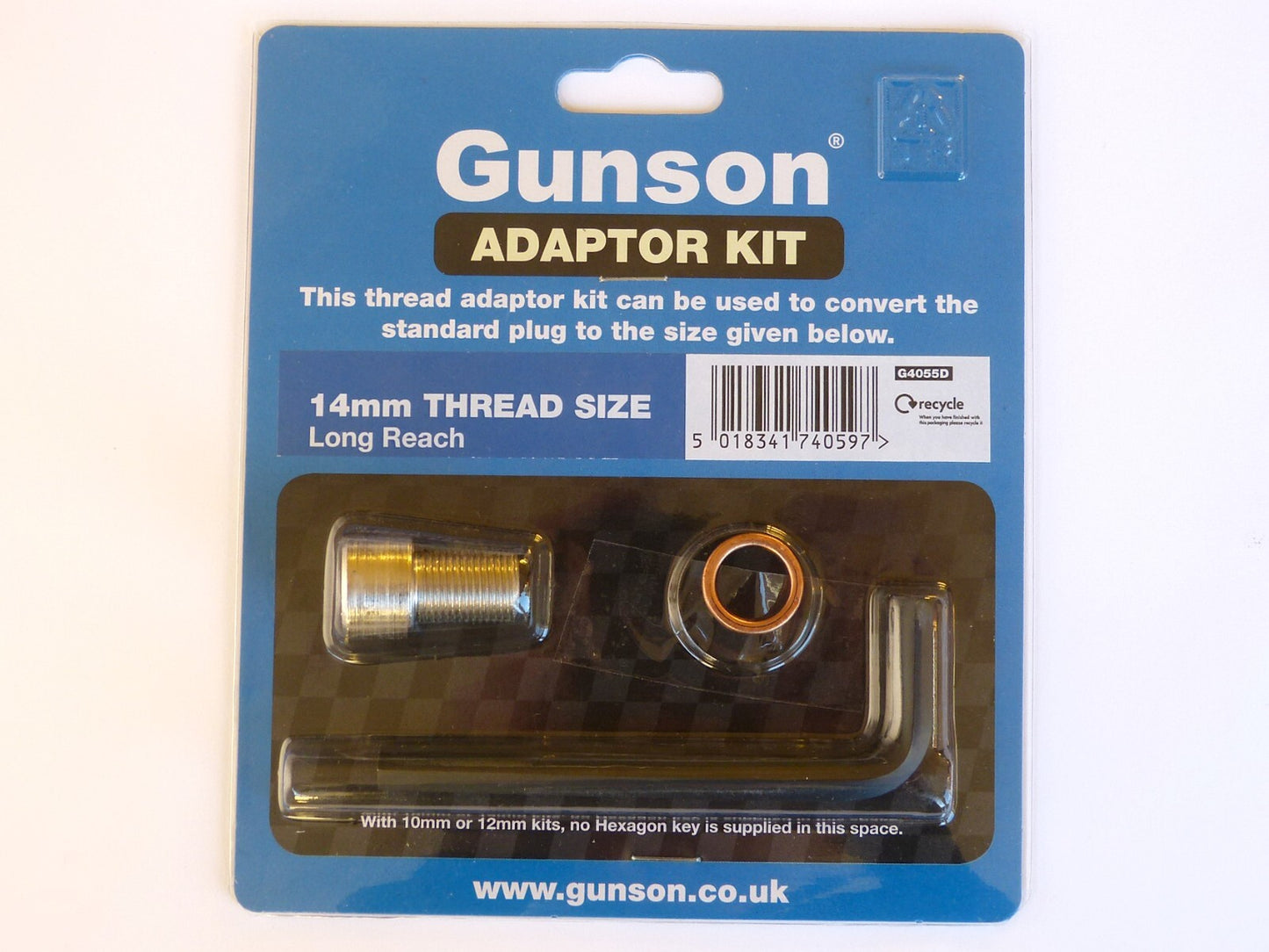 Gunson Colortune G4055D 14mm Long Classic Engine Petrol Diagnostic Adaptor Kit