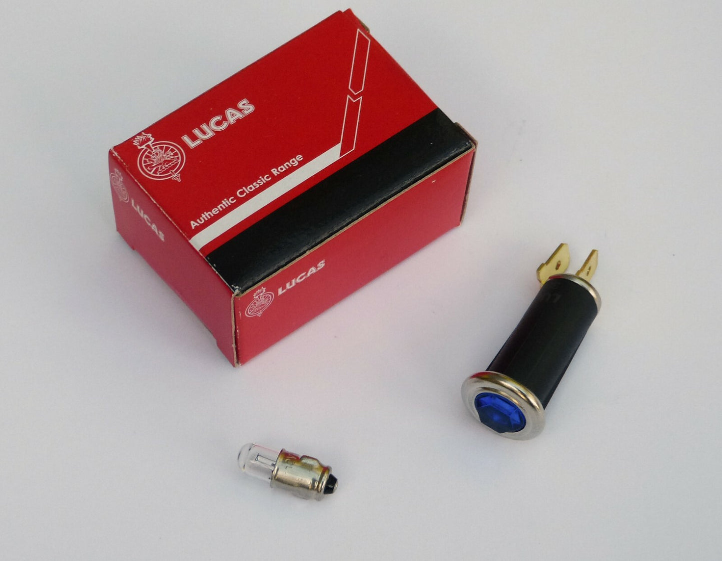 Lucas Classic Car & Bike Blue Jewel Hexagonal Warning Light / Lamp & Bulb 38192