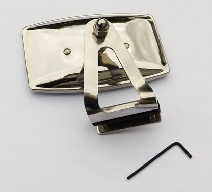 Austin BMC Classic Mini Stainless Steel LH Clamp-On Oblong Overtaking Mirror