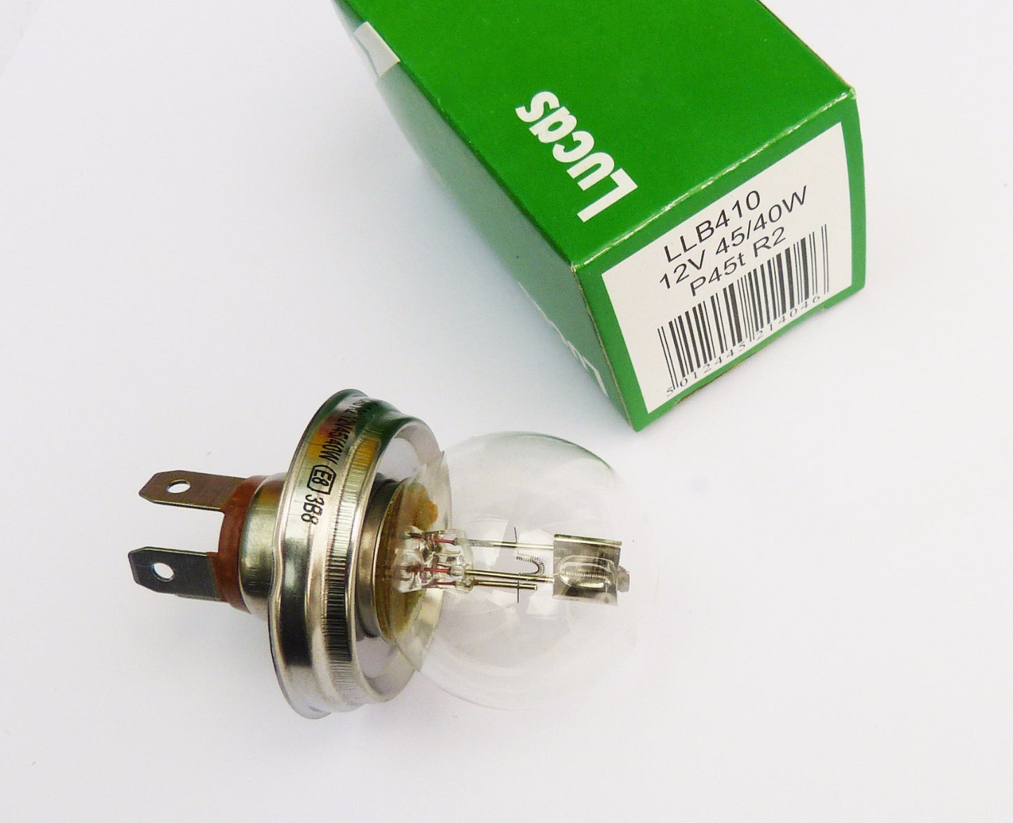 Lucas Headlamp Bulb 12V, 45W/40W  P45t R2, LLB410, Mini, VW, BMW, Austin Healey