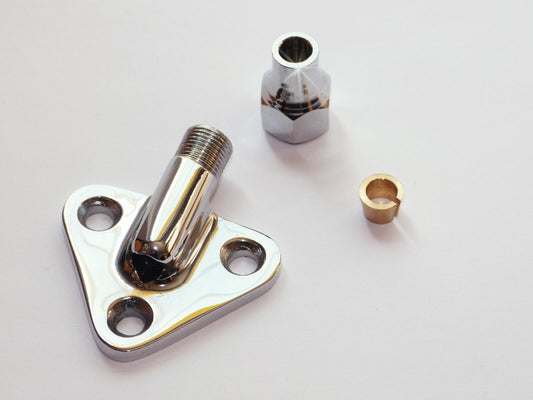 Lucas 608 Chrome Mirror Fixing Bracket / Boss, Jaguar Daimler Mini C20697/1