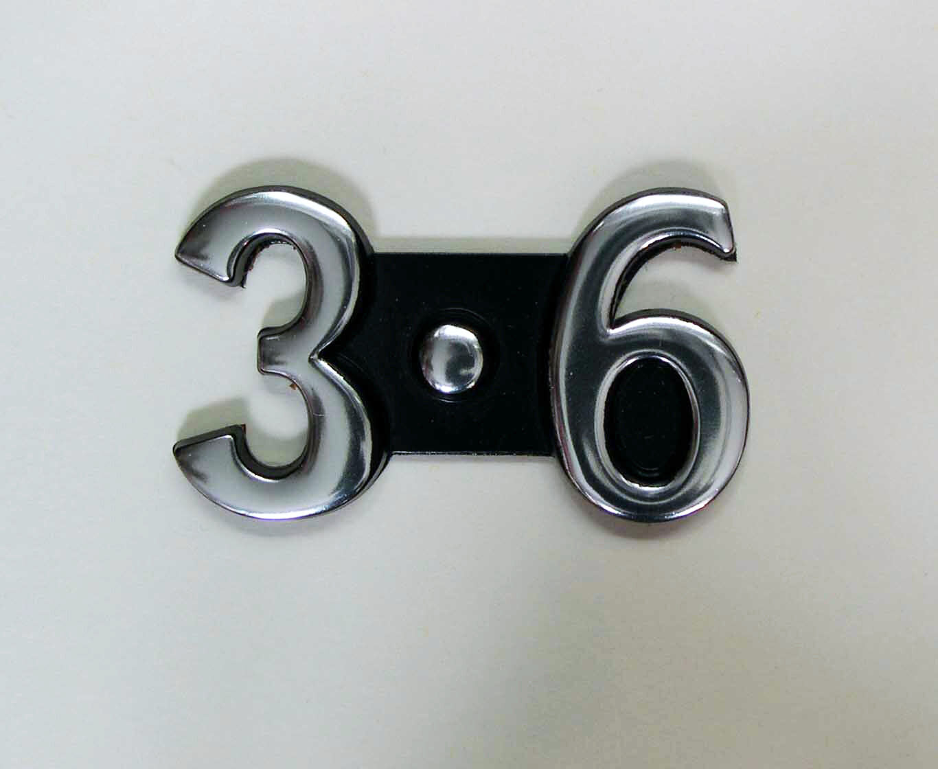 Original Jaguar 3.6 Litre Badge, Part number; NOS Jaguar BBC9892