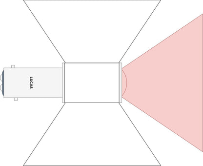 Lucas 12V BA15D Stop & Tail Classic Car / Motorcycle LED Rear Lamp Bulb, LLB380