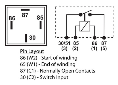 Lucas SRB520, 12V 30A Normally Open 26RA Relay, for Triumph Spitfire, MGB CHM68