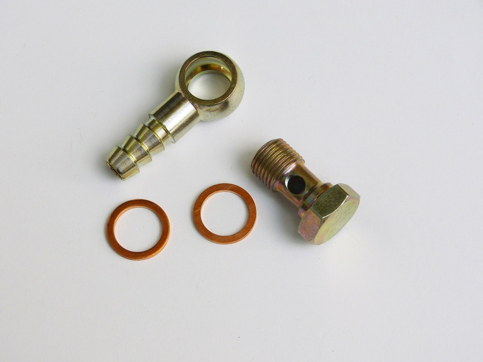 Classic Car Delco Filter 5/16" Fuel Banjo & Copper Washer, Jaguar Austin etc