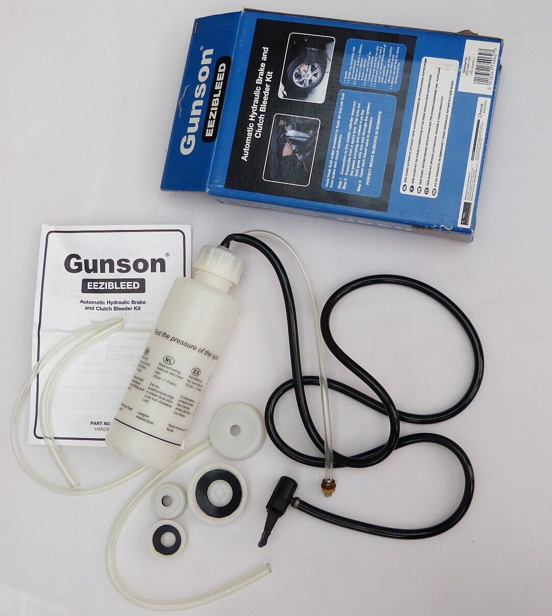 Gunson Eezibleed G4062, Hydraulic Clutch & Brake Bleeding Kit with Instructions