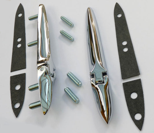 Triumph TR2, Triumph TR3 & 3A Pair Bonnet Hinges with Gaskets, 650021 & 650022