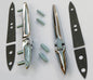 Triumph TR2, Triumph TR3 & 3A Pair Bonnet Hinges with Gaskets, 650021 & 650022