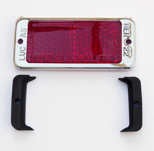 Lucas RER22 New Red Reflector, for Morris, MGB Spitfire & Morgan BCA4568