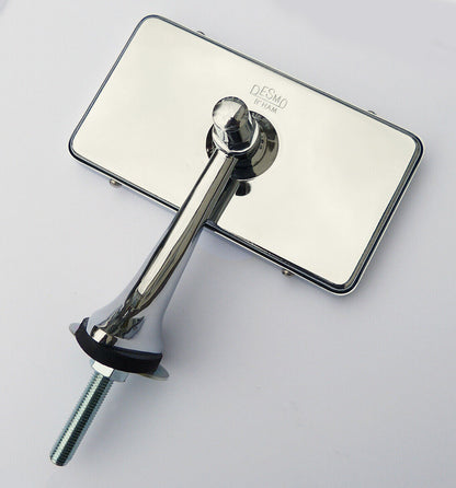 Vintage Desmo Chrome Interior Rear View Dashboard Mounting Adjustable Mirror