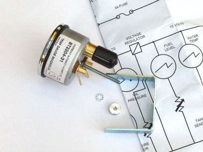 Smiths Mini Water Temperature Gauge + Chrome Bezel Magnolia Face 13H4460M