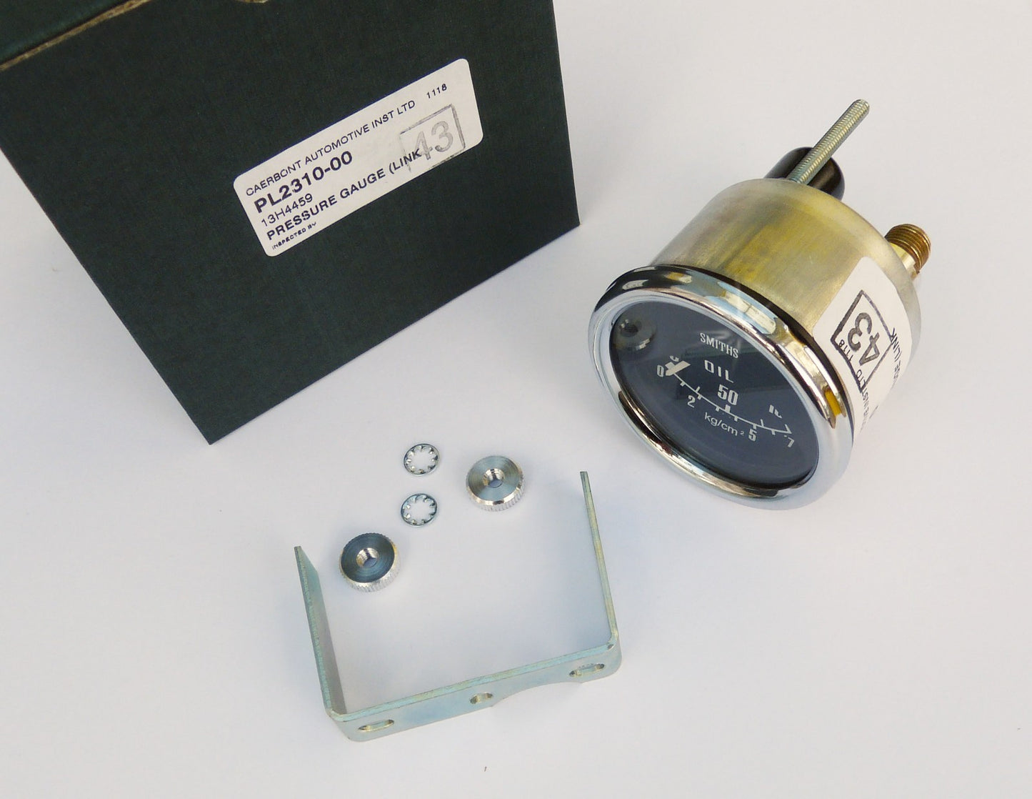 Smiths Classic Mini Mk2/3 Oil Pressure Gauge Chrome Bezel BMC 13H4459, PL2310-00