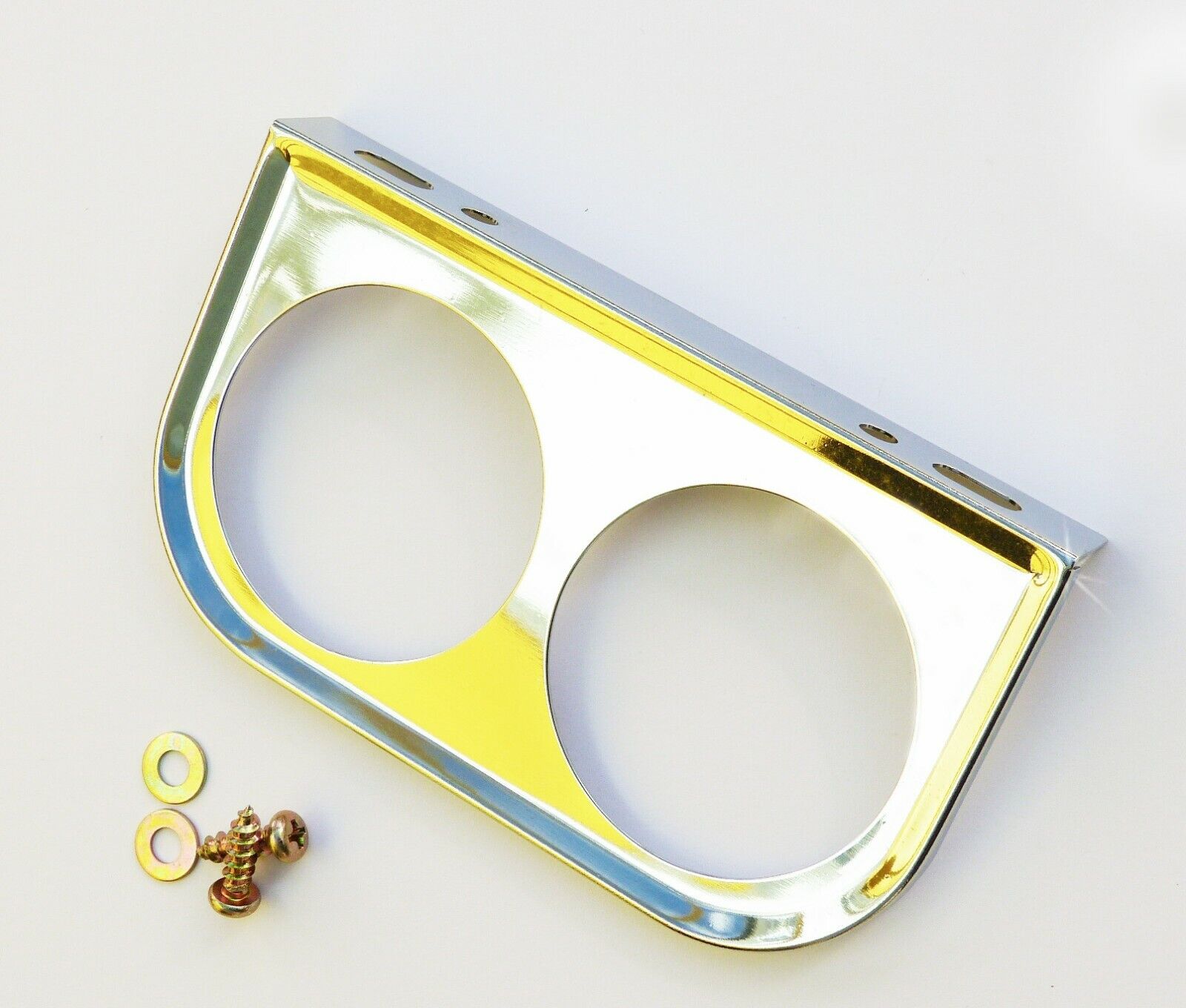 Classic Car 52mm 2¼" Chrome Metal Under Dash Double Fixing Bracket Smiths Gauges